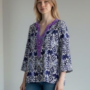 Lilly Pulitzer 100% silk Tunic blouse